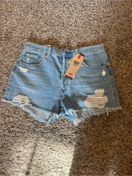 Levi's Pants - Levi's Light Blue Distressed Cutoff Jean Shorts